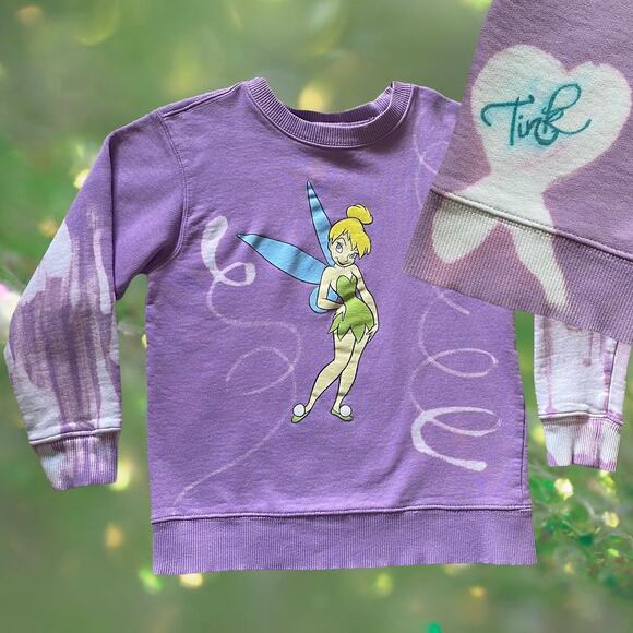 Disney Store Exclusive Tinker Bell Sweatshirt Top Kids Sz S (5/6) - Picture 1 of 9